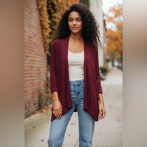 Apt. 9 Rich Burgundy Cardigan. Size XXL.